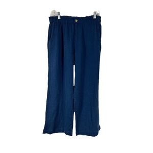 Wonderly Women Wide Legs Pants Size L Cotton Breathable Casual Classic Lagenlook
